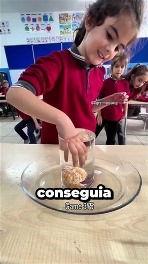 The girl who won the challenge without spilling any water ❤️