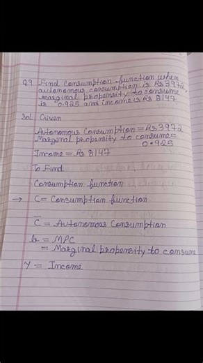 Consumption function