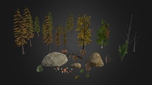 Forest Vegetation [PSX-PS2] - 3D model by Pizza Doggy (@PizzaDoggy)