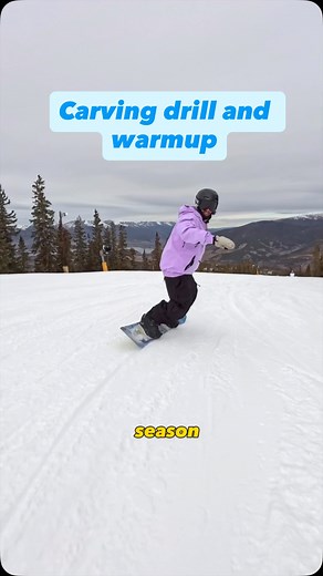 A great way to start the season with a carving warm-up and drill #snowboarding | Tommie Bennett