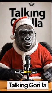 Santa gorilla #funnyreels #chrismas #animation | Talking Gorilla