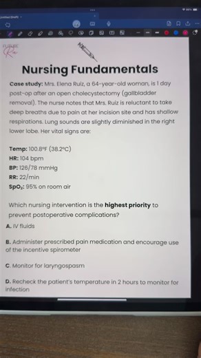 FutureRN | Nurse Pam & Prof.Amy | Hey nursing students! Case studies help prepare us for real-world nursing. Let’s walk through this scenario and sharpen those critical... | Instagram