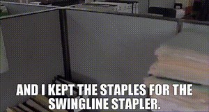 and I kept the staples for the Swingline stapler.