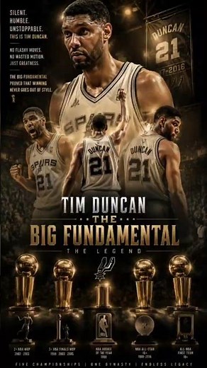 "Silent. Humble. Unstoppable. This is Tim Duncan. 🔥"