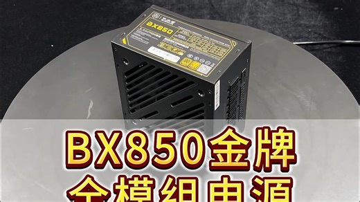 大水牛 BX850 金牌全模电源 额定 850W 原生 PCIe5.0 双 CPU 4 显卡接口 支持 4080