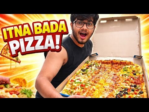 Itna Bada Pizza 😱🍕 | World’s Biggest Pizza Challenge in India | Shocked Reaction!