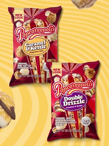 Popcornopolis 9.5 oz Bag, Caramel Flavored Indulgent Popcorn