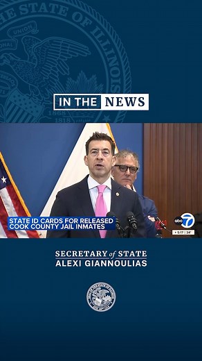 5 comments |  IN THE NEWS: Nation’s First County-Level Inmate State ID Program Announced by @cookcountysheriff and Secretary Giannoulias to Aid Inmate Reintegration. #ILSOS | Illinois Secretary of State | Facebook