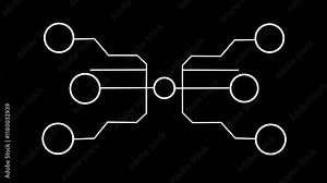 Animation of network of connections with digital mans icons, tint color . digital interface connection and communication team Work Business technology animation ,People connection concept animation.