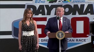 Trump takes 'The Beast' for a limousine lap around Daytona with eye on election