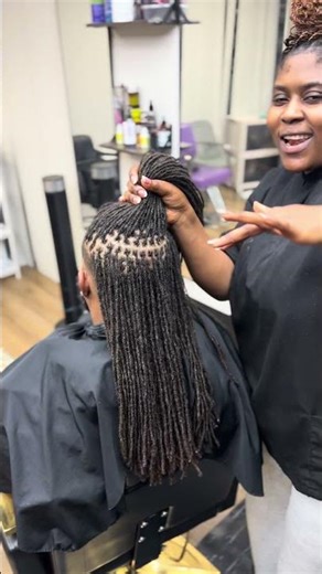 Microlocs retie with Tebs #microlocmastery #twostrandtwist #braids #locs