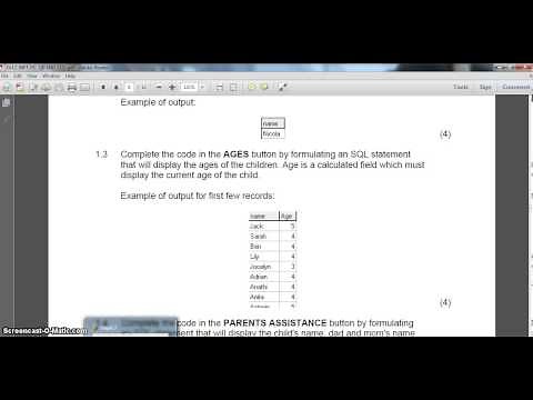 SQL in Delphi - School Example (Part 1) EC 2013 Sept P1