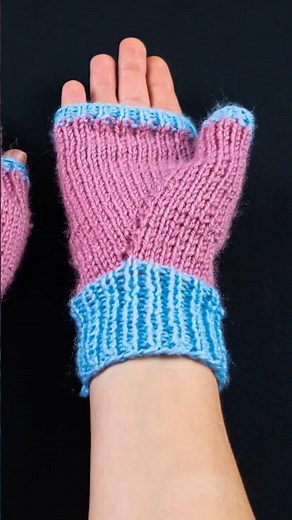 Easy Knitted Fingerless Gloves! Miarti🧶