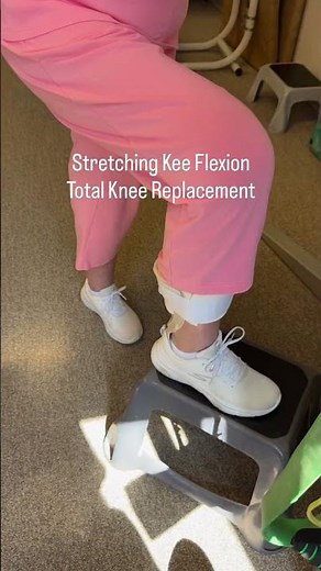 Knee flexion stretch after a total knee replacement surgery