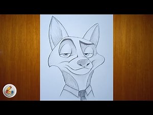 DRAW Nick Wilde from Zootopia in Easy Steps -|-