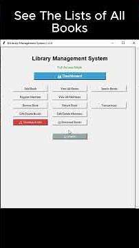 Python Library Management System | Admin Features