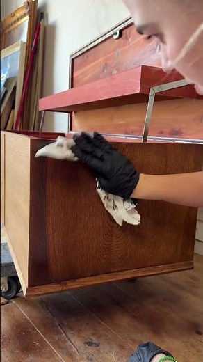 The coolest and most efficient way to apply wood stain 👀 #diy #woodworking