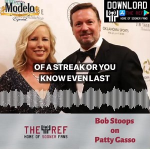 9.4K views · 575 reactions | Bob Stoops is a Patty Gasso fan. Coach Stoops says Patty is absolutely deserving of her statue that’s coming to campus. “She’s incredible. Always has been.” | The REF Sports Radio Network | Facebook