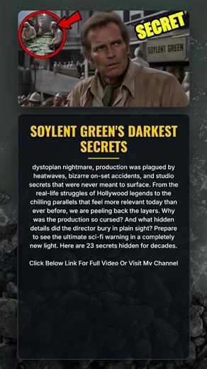 SOYLENT GREEN: 23 SHOCKING SECRETS Hidden For Decades!