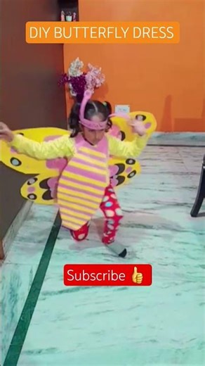 DIY BUTTERFLY DRESS for spring season theme event #diybutterflydress #butterfly