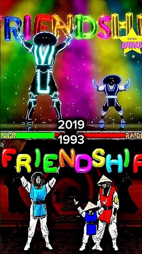 The Friendships of the legendary Mortal Kombat character Raiden in 1993 and 2019.