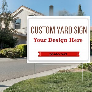 Custom Printed Yard Signs ,bulk Pricing Available, Double Sided, H-stake Included, Personalized Yard Sign Photo and Text - Etsy