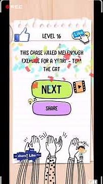 Brain Test 2 Tom's Adventure level 16 solution or walkthrough