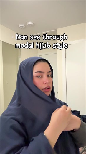 Modal hijabs are so comfortable but the see-through struggle is real… this style fixes it ✨ #hijabstyle #hijabtutorial ##modalhijab#modestfashion #hijabi