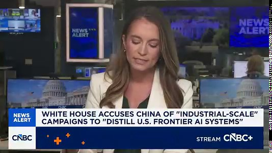 White House accuses China of 'industrial-scale' campaigns to 'distill U.S. frontier AI systems'