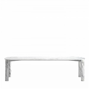 Victor White marble Outdoor dining table