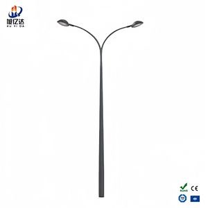 [Hot Item] Outdoor Road Round Double/Single Arm Solar Garden Lighting Column LED Lamp Post