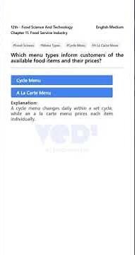 Cycle vs A La Carte: Menu Types Explained | Food Science