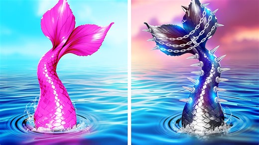 Good vs bad mermaid need a makeover! 💖 amazing underwater hacks | La La Life