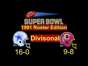 Tecmo Super Bowl (NES) 1991 Rosters Dallas vs Washington Divisional Round