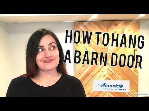 HOW TO HANG A BARN DOOR FROM THE CEILING