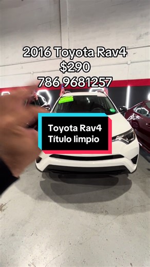 🚨 OPORTUNIDAD REAL 🚨 ¿Buscando un SUV confiable, económico y listo para el día a día? 👀 Mira esta 2016 Toyota RAV4 color blanco 🤍 ✅ 120,000 millas ✅ Título limpio ✅ Súper económica en gasolina ✅ Espaciosa y cómoda para familia o trabajo ✅ Reconocida por la durabilidad de Toyota 🔥 Este es el tipo de carro que compras HOY y te olvidas de problemas por AÑOS 💪 💰 Financiamiento disponible 📲 Aprobación rápida (licencia, 3 meses de banco y SSN o ITIN) 🚗 Perfecta para Uber, uso diario o tu prim
