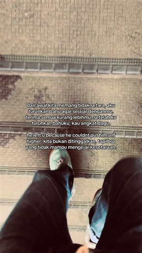 dari awal kita memang tidak setara: makna dan cara menerima ketidaksejajaran