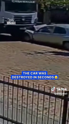 Runaway Truck Causes Dramatic Crash, No Injuries