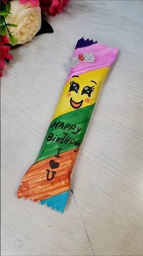 Diy chocolate gift wrapping idea/easy Paper craft#diy #chocolate gift #viral #shorts