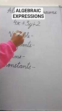 Basics of Algebraic Expressions #education #algebra #trending #viral #fun #learning