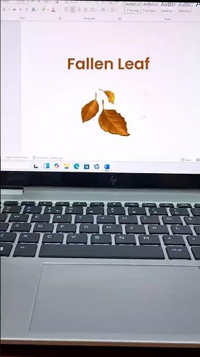 Fallen Leaf 🍂 Symbolin MS Word | Unicode 1F342 | #asmr #computer #shorts #crunchyleaves