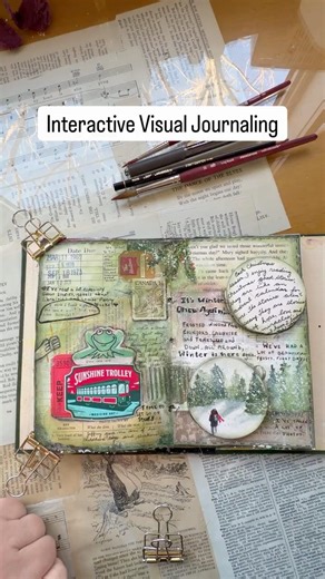 Add Simple Interactive Parts to Your Visual Journal. #visualjournaling