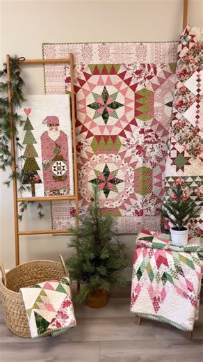 Edyta Sitar on Instagram: "Christmas decorating + handmade quilts = pure magic 🎄🪡✨ I’m ready… are you ready? #QuiltLove #ChristmasDecor #HandmadeHoliday #CozySeason #QuiltingCommunity #FestiveFeels #HolidayVibes #QuiltLife #MerryAndBright #QuilterAtHeart"