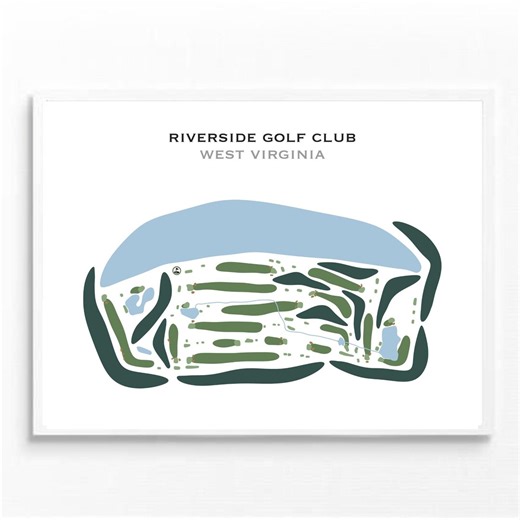 Riverside Golf Club Map Art Print, West Virginia Golf Course Decor - Etsy Canada