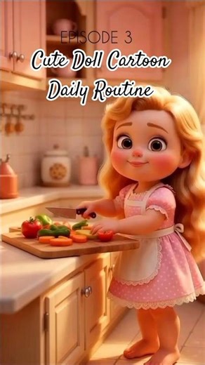 Cute cartoon Doll Daily Routine Vlog | Cute Cartoon Animation | Doll Cartoon #cutedoll#talkingdoll