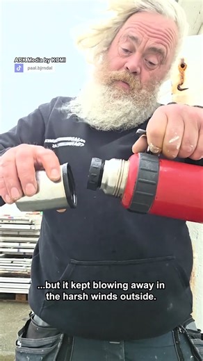 He'll never get his coffee at this rate! ☕️💨