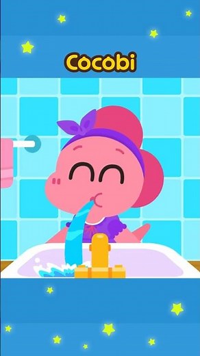 Phew~ Time to brush our teeth before bed! 🦷✨