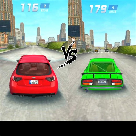 Red and Green car Race 🤣 || EXTREME CAR DRIVING SIMULATOR || SIMULATOR CAR RACING ||
