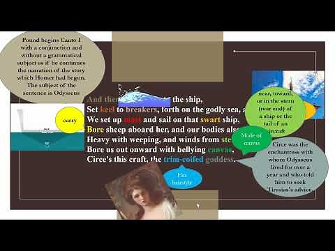 A Reading and Analysis of Ezra Pound's Canto I