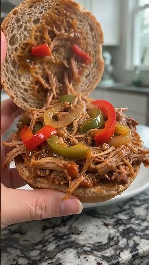 High Protein Pulled Pork Sloppy Joes | Quick & Healthy Dinner